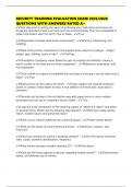 SECURITY TRAINING EVALUATION EXAM 2025&sol;2026 QUESTIONS WITH ANSWERS RATED A&plus;
