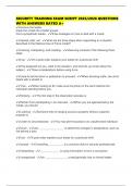 SECURITY TRAINING EXAM SCRIPT 2025&sol;2026 QUESTIONS WITH ANSWERS RATED A&plus;