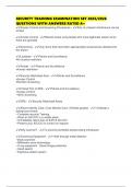 SECURITY TRAINING EXAMINATION SET 2025&sol;2026 QUESTIONS WITH ANSWERS RATED A&plus;