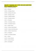 SECURITY TRAINING TEST PAPER 2025&sol;2026 QUESTIONS WITH ANSWERS RATED A&plus;