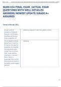 NURS 634 FINAL EXAM /ACTUAL EXAM  QUESTIONS WITH WELL DETAILED  ANSWERS/NEWEST UPDATE/GRADE A+  ASSURED