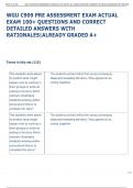 WGU C909 PRE ASSESSMENT EXAM ACTUAL  EXAM 100&plus; QUESTIONS AND CORRECT  DETAILED ANSWERS WITH  RATIONALES&vert;ALREADY GRADED A&plus; 