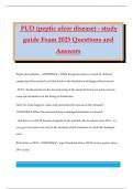 PUD &lpar;peptic ulcer disease&rpar; - study guide Exam 2025 Questions and Answers