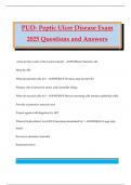PUD- Peptic Ulcer Disease Bundled Exams 2025 Questions and Answers 