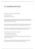 FL Laws-Rules DH Exam Questions with Correct Answers &sol;VERIFIED