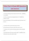 Police Test 1-4 Exam 2025 Questions and Answers