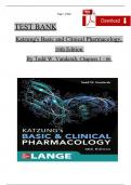 Test Bank For Katzung's Basic and Clinical Pharmacology&comma; 16th Edition By &lpar;Todd W&period; Vanderah&comma; 2024&rpar; Complete Chapters 1 - 66&comma; Updated Newest Version