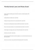 Florida Dental Laws and Rules Exam Questions and Answers