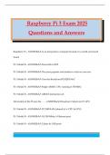 Raspberry Pi 3 Exam 2025 Questions and Answers