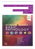 Test Bank for Robbins Basic Pathology 11th Edition by Vinay Kumar&comma; Abul K&period; Abba Chapters 1 - 24 complete newest  version updated 2025