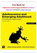 Test Bank for  Adolescense and Emerging Adulthood&colon; A Cultural Approach 7th Edition by Jeffrey Jensen Arnett isbn-9780138063245