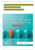 Test Bank For Yoder-Wise&rsquo;s Leading And Managing In Canadian Nursing&comma; 2nd Edition&comma; Patricia S&period; Yoder-Wise&comma;Chapters 1 - 32 latest version updated 2025