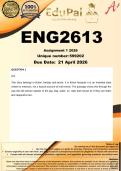 ENG2613 Assignment 1 &lpar;COMPLETE ANSWERS&rpar; Semester 1 2026 - DUE 21 April 2026