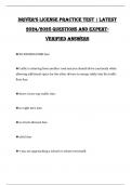 DRIVER&rsquo;S LICENSE PRACTICE TEST &vert; LATEST 2024&sol;2025 QUESTIONS AND EXPERT-VERIFIED ANSWERS