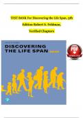 TEST BANK FOR DISCOVERING THE LIFE SPAN&comma; 5TH EDITION ROBERT S&period; FELDMAN