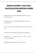 DRIVER&rsquo;S ED SEGMENT 1 FINAL EXAM &vert; UPDATED 2025&sol;2026 QUESTIONS & ANSWER GUIDE