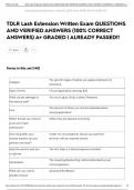 TDLR Lash Extension Written Exam QUESTIONS AND VERIFIED ANSWERS &lpar;100&percnt; CORRECT ANSWERS&rpar; A&plus; GRADED &vert; ALREADY PASSED&excl;&excl;