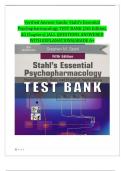 Verified Answer Guide&colon; Stahl&rsquo;s Essential Psychopharmacology TEST BANK &lpar;5th Edition&comma; All Chapters&rpar; &vert;ALL QUESTIONS ANSWERED WITH EXPLANATIONS&vert;GRADE A&plus;