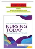  TEST BANK NURSING TODAY&colon;TRANSITION AND TRENDS&comma;11TH EDITION BY ZERWEKH&comma; ALL CHAPTERS INCLUSIVE CHAPTER 1-26 &vert;&vert;GRADED A&plus;&vert;&vert;EXAM QUESTIONS AND VERIFIED ANSWERS&period;