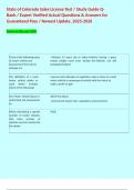 State of Colorado Sales License Test &sol; Study Guide Q-Bank &sol; Expert Verified Actual Questions & Answers for Guaranteed Pass &sol; Newest Update&comma; 2025-2026