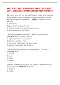 EPIC ADULT MED SURG NURSE EXAM QUESTIONS  WITH CORRECT ANSWERS VERFIED 100&percnt; CORRECT&period;