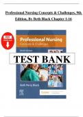 Test Bank for Professional Nursing Concepts & Challenges&comma; 9th Edition&comma; Beth Black Chapter1-16