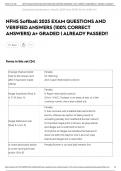 NFHS Softball 2025 EXAM QUESTIONS AND VERIFIED ANSWERS &lpar;100&percnt; CORRECT ANSWERS&rpar; A&plus; GRADED &vert; ALREADY PASSED&excl;&excl;
