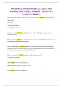 EPIC CLINICAL INFORMATICS EXAM &lpar; Q& A&rpar; 2025  EDITION&vert; 100&percnt; VERIFIED ANSWERS &vert; GRADED A&plus;&vert;  VERIFIED BY EXPERTS