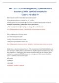 ACCT 3311 &ndash; Accounting Exam &lpar; Questions With  Answers &rpar; 100&percnt; Verified Answers By  Experts&vert;Graded A