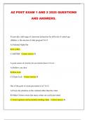 AZ POST EXAM 1 AND 2 2025 QUESTIONS  AND ANSWERS&period; 