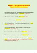 BARBER STATE BOARD EXAM 2025  QUESTIONS AND ANSWERS&period;