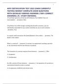 AFIP CERTIFICATION TEST 2025 EXAM CURRENTLY TESTING NEWEST COMPLETE EXAM QUESTIONS WITH DETAILED VERIFIED ANSWERS (100% CORRECT ANSWERS) /A+ STUDY MATERIAL