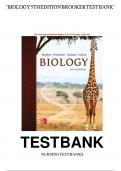 BIOLOGY 5TH EDITION BROOKER TEST BANK