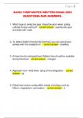 BASIC FIREFIGHTER WRITTEN EXAM 2025  QUESTIONS AND ANSWERS&period;