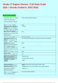 Mosby CT Registry Review &sol; Full Study Guide Q&A &sol; Already Graded A&comma; 2025&sol;2026&period;   