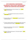 BCTC INDUSTRIAL MAINTENANCE  TECHNOLOGY AMTEC &lpar;NOCTI MECHATRONIC&rpar;  REVIEW 2025 QUESTIONS AND ANSWERS&period; 