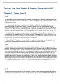 Contract Law Case Studies & Answers Prepared for 2025
