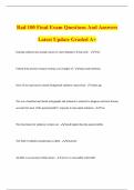 Rad 100 Final Exam Questions And Answers Latest Update Graded A&plus;