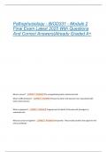 Pathophysiology - BIOD331 - Module 2  Final Exam Latest 2025 With Questions  And Correct Answers&vert;Already Graded A&plus; 