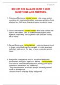 BIO 201 RIO SALADO EXAM 1 2025  QUESTIONS AND ANSWERS&period;