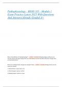 Pathophysiology - BIOD 331 - Module 1  Exam Practice Latest 2025 With Questions  And Answers&vert;Already Graded A&plus;