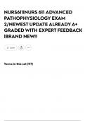 NURS611&vert;NURS 611 ADVANCED PATHOPHYSIOLOGY EXAM 2&sol;NEWEST UPDATE ALREADY A&plus; GRADED WITH EXPERT FEEDBACK &vert;BRAND NEW&excl;&excl;
