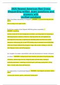 2025 Newest American Red Cross lifeguarding written exam questions and  answers with verified solutions 