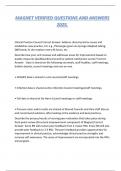 MAGNET VERIFIED QUESTIONS AND ANSWERS 2025&period; 