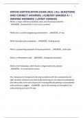ORTHO CERTIFICATION EXAM 2025 &vert; ALL QUESTIONS AND CORRECT ANSWERS &vert; ALREADY GRADED A&plus; &vert; VERIFIED ANSWERS &vert; LATEST VERSION