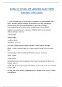 EXAM &num;1 STUDY SET VERIFIED QUESTIONS AND ANSWERS 2025&period;
