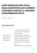 NURS 6501&vert;NURS 6501 FINAL EXAM QUESTIONS AND CORRECT ANSWERS ALREADY A&plus; GRADED&vert; UPDATE&vert;BRAND NEW&excl;&excl;