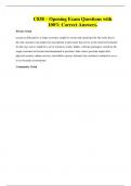 C838 &ndash; Opening Exam Questions with 100&percnt; Correct Answers&period;