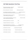 SAT Math Questions Test Prep Exam With All Correct Answers Guaranteed Pass&period;