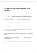 H&R Block DIY Online Midterm Test Review Questions and Answers